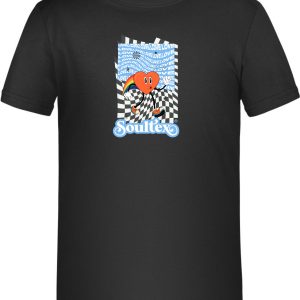 Soultex T-Shirt Shirt Jersey für Kinder Kids Farbe Schwarz mit Aufdruck Herz Schachbrettmuster funky groovy