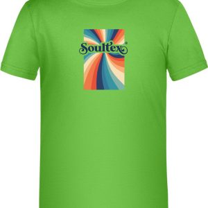 Soultex T-Shirt Shirt Jersey für Kinder Kids Farbe Lime Grün mit Aufdruck Wirbel Strudel Hochformat funky groovy