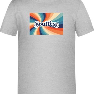 Soultex T-Shirt Shirt Jersey für Kinder Kids Farbe Grau mit Aufdruck Wirbel Strudel Querformat funky groovy