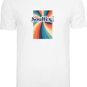 Soultex T-Shirt Shirt Jersey für Erwachsene Farbe Weiß mit Aufdruck Wirbel Strudel im Hochformat funky groovy