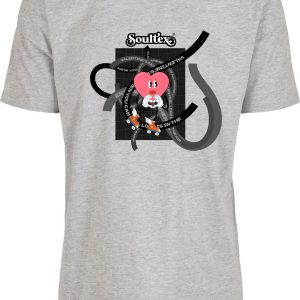 Soultex T-Shirt Shirt Jersey für Erwachsene Farbe Grau mit Aufdruck Valentine's Day Valentinstag funky groovy